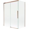 Mexen Rox 2-panel sliding bath screen 120 + 70 x 150 cm, transparent, rose gold - 8C9-120-070-60-00