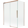 Mexen Rox 2-panel sliding shower screen 120 + 70 x 150 cm, transparent, rose gold - 8C9-120-070-60-00