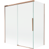 Mexen Rox 2-panel sliding shower screen 140 + 70 x 150 cm, transparent, rose gold - 8C9-140-070-60-00