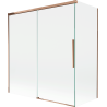 Mexen Rox 2-wing sliding bath screen 150 + 70 x 150 cm, transparent, rose gold - 8C9-150-070-60-00