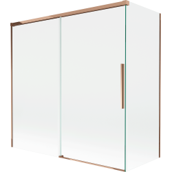 Mexen Rox 2-panel sliding bath screen 160 + 70 x 150 cm, transparent, rose gold - 8C9-160-070-60-00