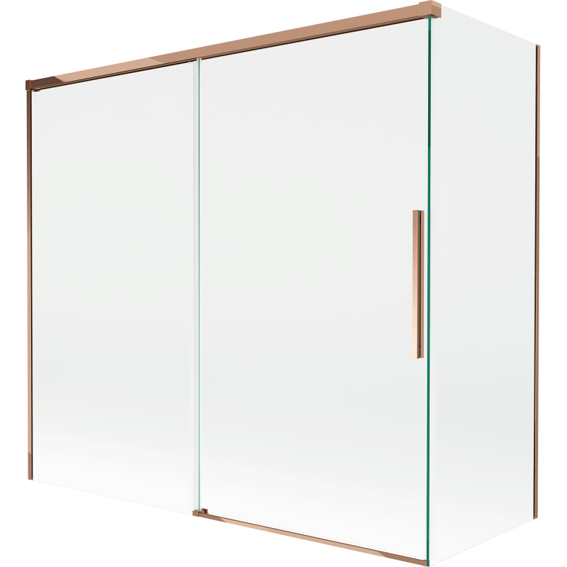 Mexen Rox bath screen 2-panel sliding 170 + 70 x 150 cm, transparent, rose gold - 8C9-170-070-60-00