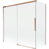 Mexen Rox sliding shower screen with 2 wings 160 + 80 x 150 cm, transparent, rose gold - 8C9-160-080-60-00