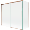 Mexen Rox 2-panel sliding shower screen 170 + 80 x 150 cm, transparent, rose gold - 8C9-170-080-60-00