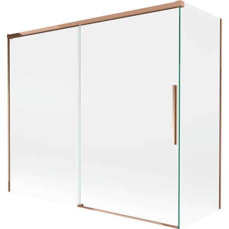 Mexen Rox 2-panel sliding shower screen 180 + 80 x 150 cm, transparent, rose gold - 8C9-180-080-60-00