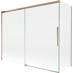 Mexen Rox 2-panel sliding shower screen 190 + 80 x 150 cm, transparent, rose gold - 8C9-190-080-60-00