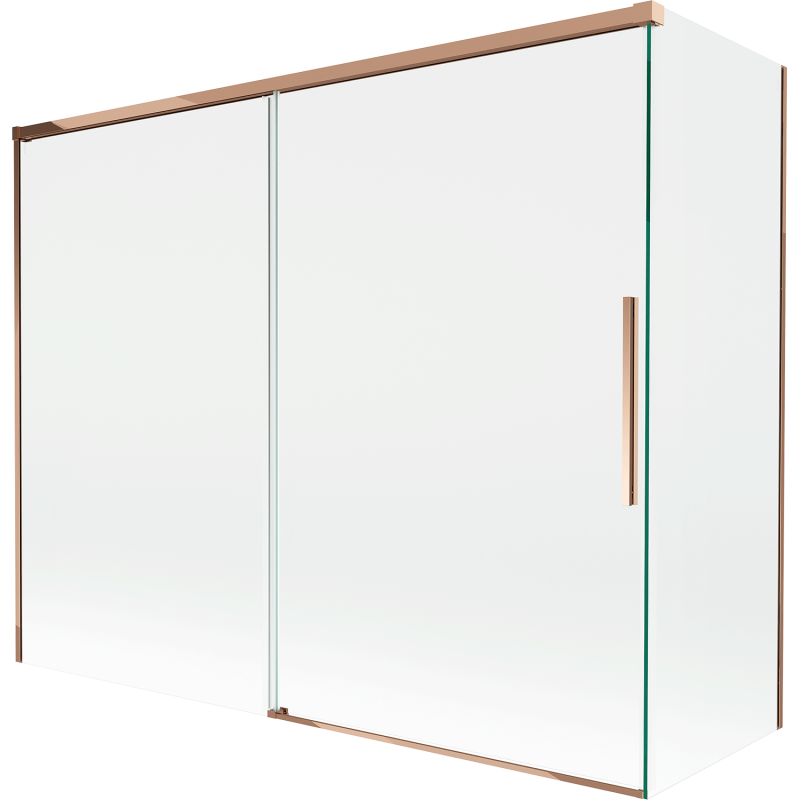 Mexen Rox 2-panel sliding shower screen 190 + 80 x 150 cm, transparent, rose gold - 8C9-190-080-60-00