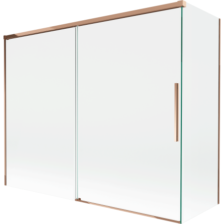 Mexen Rox sliding shower screen, 2-wing, 190 + 80 x 150 cm, transparent, rose gold - 8C9-190-080-60-00