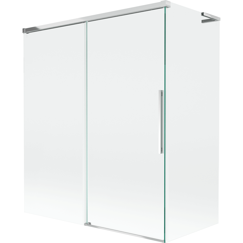 Mexen Rox L 2-wing sliding bath screen 140 + 70 x 150 cm, transparent, chrome - 8C9L-140-070-01-00