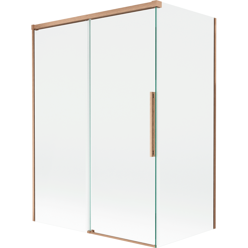 Mexen Rox shower screen 2-wing sliding 120 + 70 x 150 cm, transparent, brushed copper - 8C9-120-070-65-00