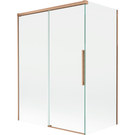 Mexen Rox shower screen 2-wing sliding 120 + 70 x 150 cm, transparent, brushed copper - 8C9-120-070-65-00