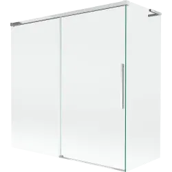 Mexen Rox L Bath Screen 2-Wing Sliding 160 + 70 x 150 cm, Transparent, Chrome - 8C9L-160-070-01-00