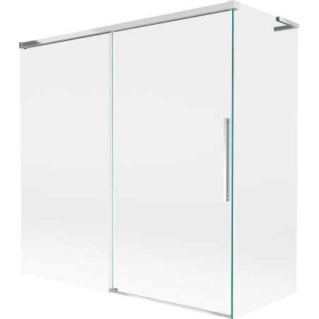 Mexen Rox L Bath Screen 2-Wing Sliding 160 + 70 x 150 cm, Transparent, Chrome - 8C9L-160-070-01-00