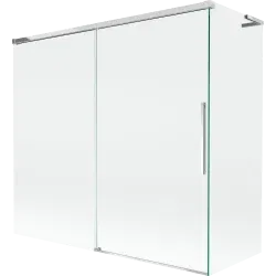 Mexen Rox L 2-Wing Sliding Bath Screen 170 + 70 x 150 cm, Transparent, Chrome - 8C9L-170-070-01-00