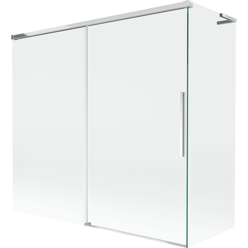 Mexen Rox L Bath Screen 2-Panel Sliding 170 + 70 x 150 cm, Transparent, Chrome - 8C9L-170-070-01-00