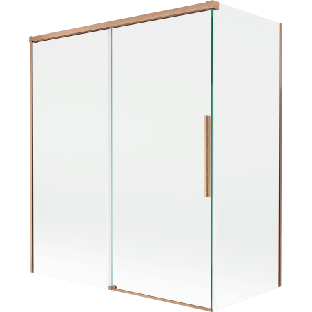 Mexen Rox 2-Panel Sliding Shower Screen 140 + 70 x 150 cm, Transparent, Brushed Copper - 8C9-140-070-65-00