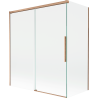 Mexen Rox 2-Panel Sliding Shower Screen 140 + 70 x 150 cm, Transparent, Brushed Copper - 8C9-140-070-65-00