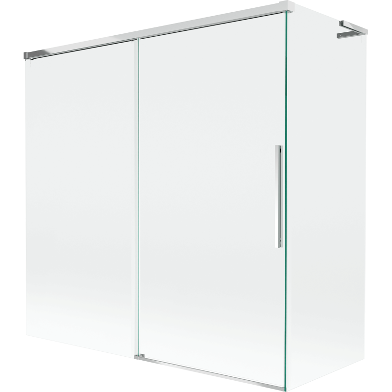 Mexen Rox L Bath Screen 2-Panel Sliding 160 + 75 x 150 cm, Transparent, Chrome - 8C9L-160-075-01-00