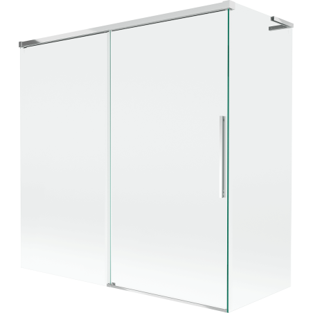Mexen Rox L 2-panel sliding bath screen 160 + 75 x 150 cm, transparent, chrome - 8C9L-160-075-01-00