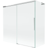Mexen Rox L Bath Screen 2-Panel Sliding 160 + 75 x 150 cm, Transparent, Chrome - 8C9L-160-075-01-00