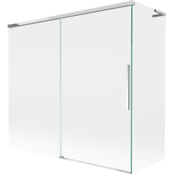 Mexen Rox L 2-panel sliding bath screen 170 + 75 x 150 cm, transparent, chrome - 8C9L-170-075-01-00