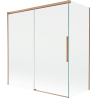 Mexen Rox 2-panel sliding bath screen 150 + 70 x 150 cm, transparent, brushed copper - 8C9-150-070-65-00