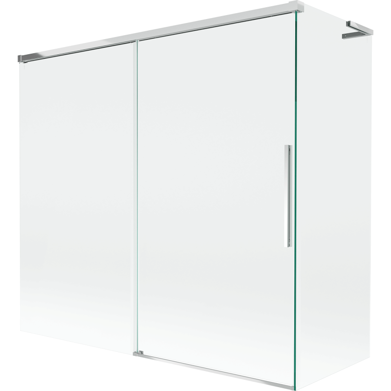 Mexen Rox L 2-Panel Sliding Bathtub Screen 170 + 80 x 150 cm, Transparent, Chrome - 8C9L-170-080-01-00