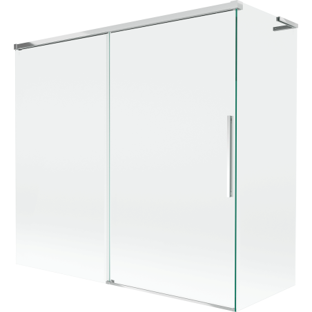 Mexen Rox L bathtub screen, 2-panel sliding 170 + 80 x 150 cm, transparent, chrome - 8C9L-170-080-01-00