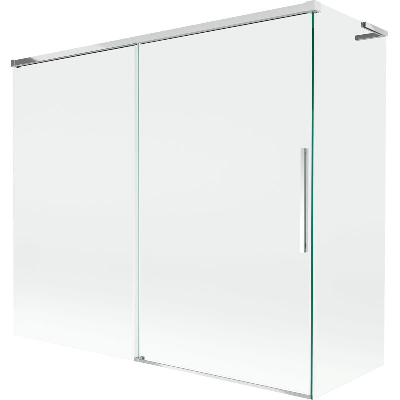 Mexen Rox L 2-panel sliding bathtub screen 180 + 80 x 150 cm, transparent, chrome - 8C9L-180-080-01-00