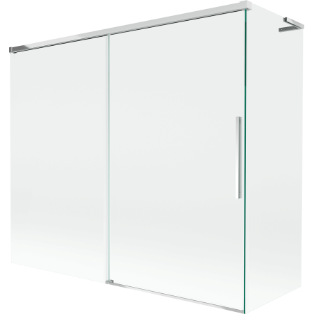 Mexen Rox L 2-panel sliding bathtub screen 180 + 80 x 150 cm, transparent, chrome - 8C9L-180-080-01-00