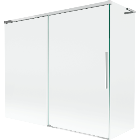 Mexen Rox L 2-wing sliding bath screen 180 + 80 x 150 cm, transparent, chrome - 8C9L-180-080-01-00