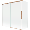 Mexen Rox 2-panel sliding shower screen 160 + 70 x 150 cm, transparent, brushed copper - 8C9-160-070-65-00