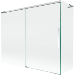 Mexen Rox L Two-Panel Sliding Shower Screen 190 + 80 x 150 cm, Transparent, Chrome - 8C9L-190-080-01-00