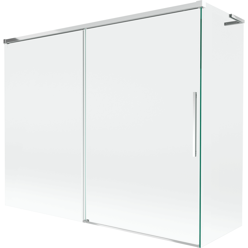 Mexen Rox L 2-panel sliding bath screen 190 + 80 x 150 cm, transparent, chrome - 8C9L-190-080-01-00