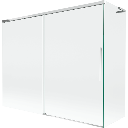 Mexen Rox L 2-panel sliding bath screen 190 + 80 x 150 cm, transparent, chrome - 8C9L-190-080-01-00