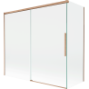 Mexen Rox 2-panel sliding shower screen 170 + 70 x 150 cm, transparent, brushed copper - 8C9-170-070-65-00