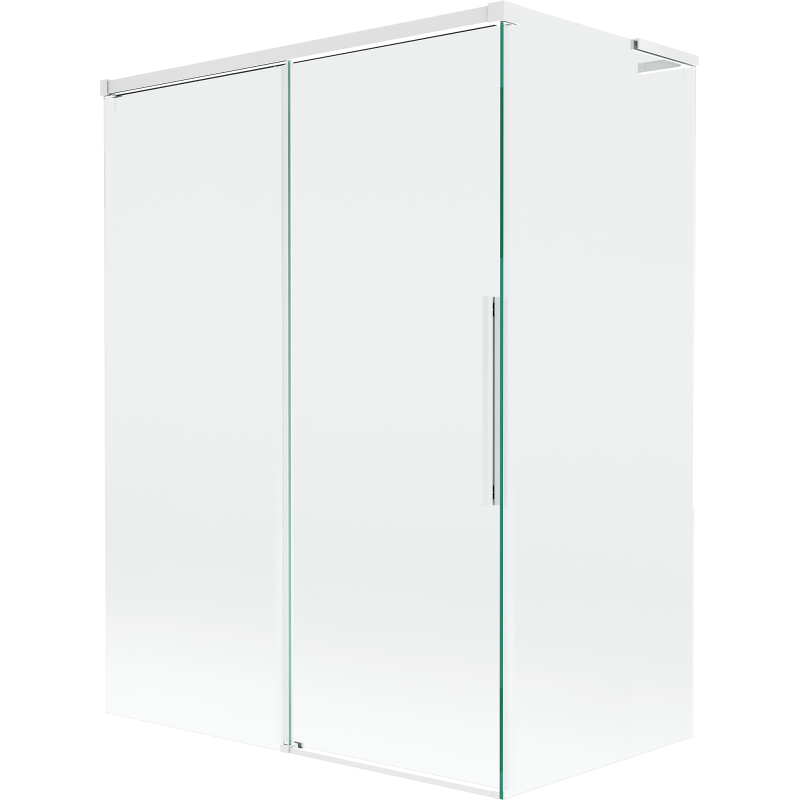 Mexen Rox L 2-wing sliding bath screen 120 + 70 x 150 cm, transparent, white - 8C9L-120-070-20-00
