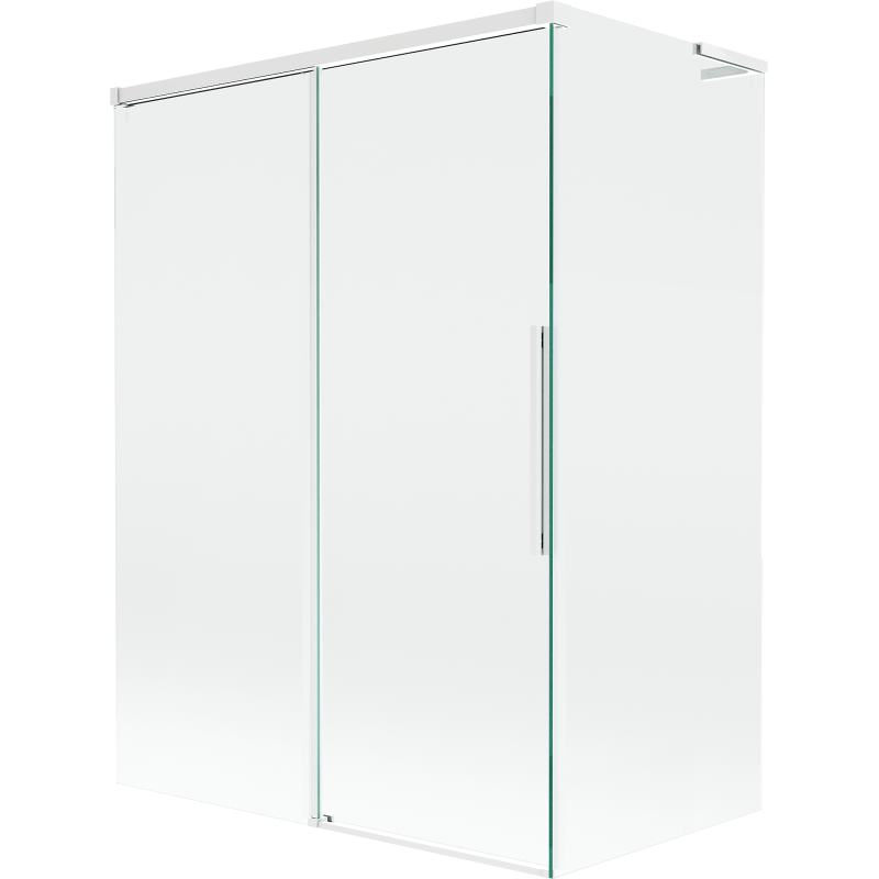 Mexen Rox L 2-wing Sliding Shower Screen 120 + 70 x 150 cm, Transparent, White - 8C9L-120-070-20-00