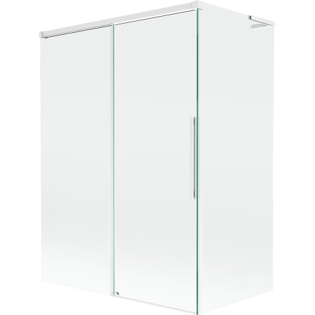 Mexen Rox L 2-wing Sliding Shower Screen 120 + 70 x 150 cm, Transparent, White - 8C9L-120-070-20-00