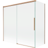 Mexen Rox shower screen 2-part sliding 160 + 80 x 150 cm, transparent, brushed copper - 8C9-160-080-65-00