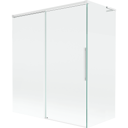 Mexen Rox L bath screen, 2-wing sliding 140 + 70 x 150 cm, transparent, white - 8C9L-140-070-20-00