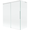 Mexen Rox L bathtub screen 2-wing sliding 140 + 70 x 150 cm, transparent, white - 8C9L-140-070-20-00