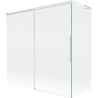 Mexen Rox L 2-panel sliding bath screen 160 + 70 x 150 cm, transparent, white - 8C9L-160-070-20-00