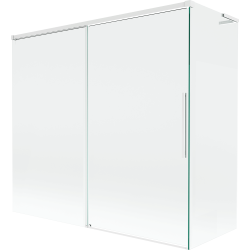 Mexen Rox L 2-panel sliding bathtub screen 170 + 75 x 150 cm, transparent, white - 8C9L-170-075-20-00
