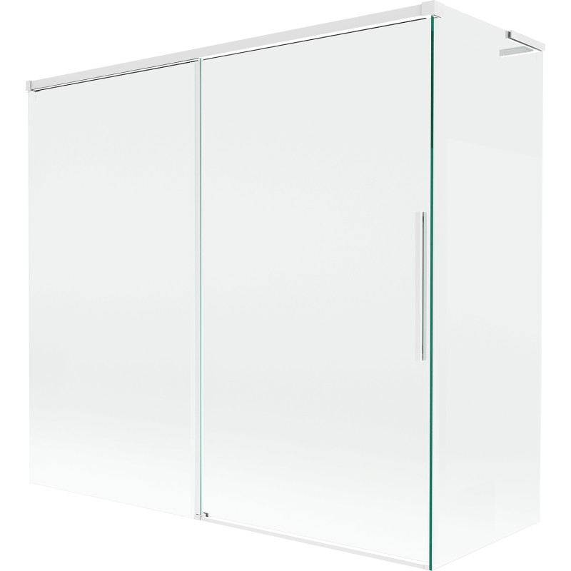 Mexen Rox L 2-panel sliding bathtub screen 170 + 75 x 150 cm, transparent, white - 8C9L-170-075-20-00