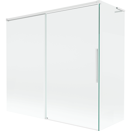 Mexen Rox L bath screen 2-wing sliding 170 + 75 x 150 cm, transparent, white - 8C9L-170-075-20-00