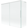 Mexen Rox L bath screen 2-wing sliding 170 + 75 x 150 cm, transparent, white - 8C9L-170-075-20-00