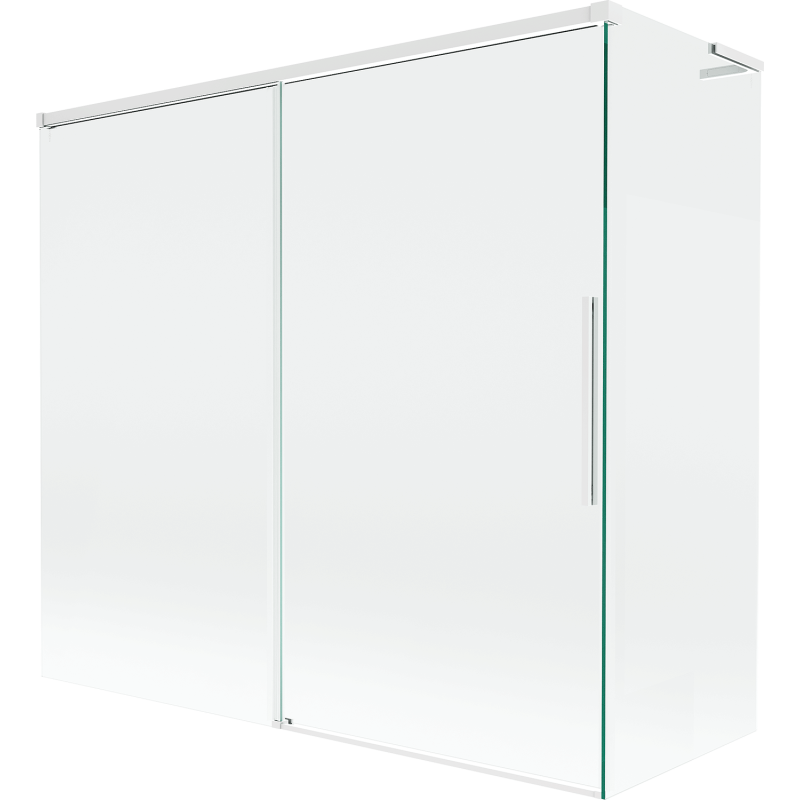 Mexen Rox L 2-wing sliding bath screen 170 + 80 x 150 cm, transparent, white - 8C9L-170-080-20-00