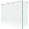 Mexen Rox L Bath Screen 2-Panel Sliding 180 + 80 x 150 cm, Transparent, White - 8C9L-180-080-20-00