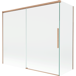 Mexen Rox 2-panel sliding shower screen 180 + 80 x 150 cm, transparent, brushed copper - 8C9-180-080-65-00